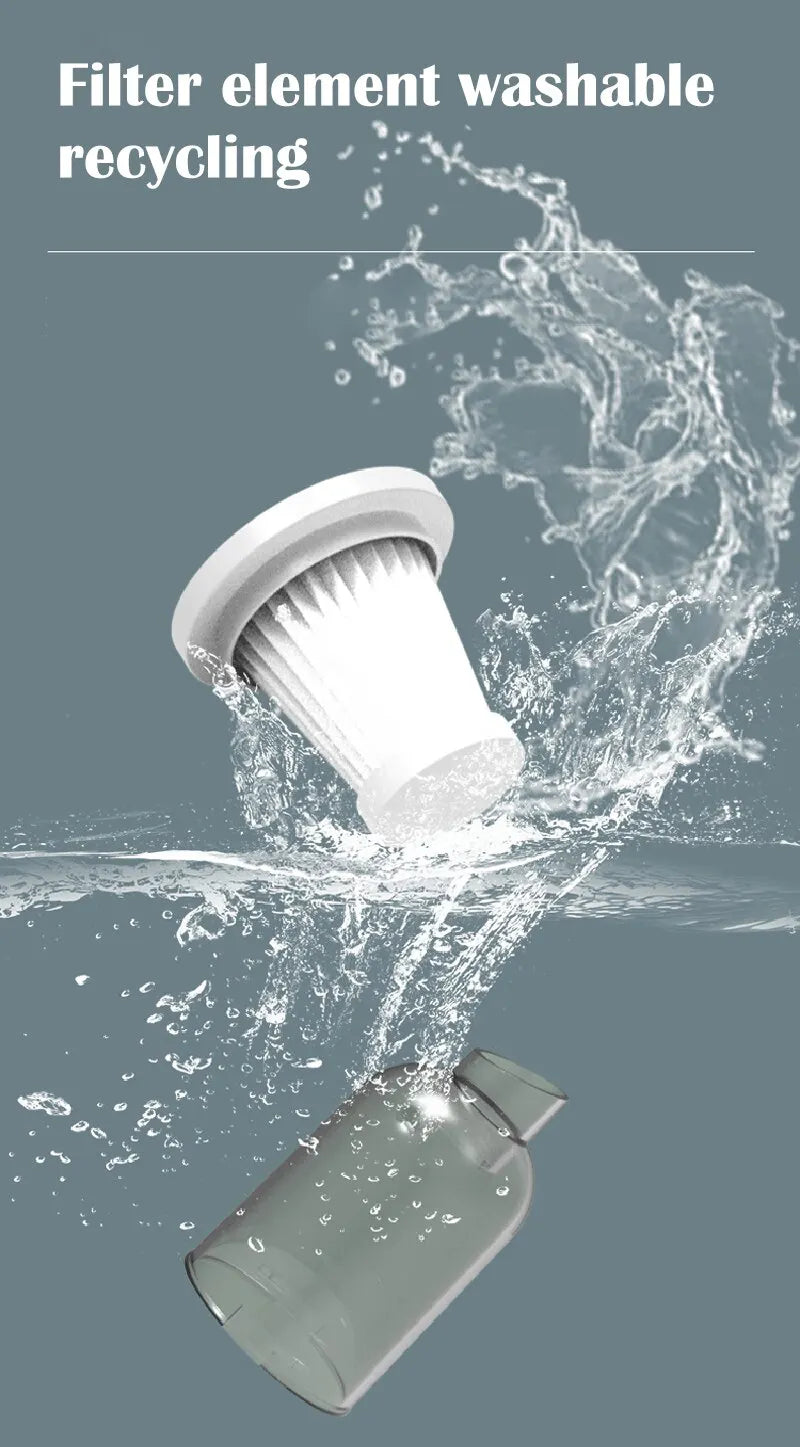 Cordless Mini Vacuum Cleaner – 9000Pa, Wet & Dry, USB Rechargeable
