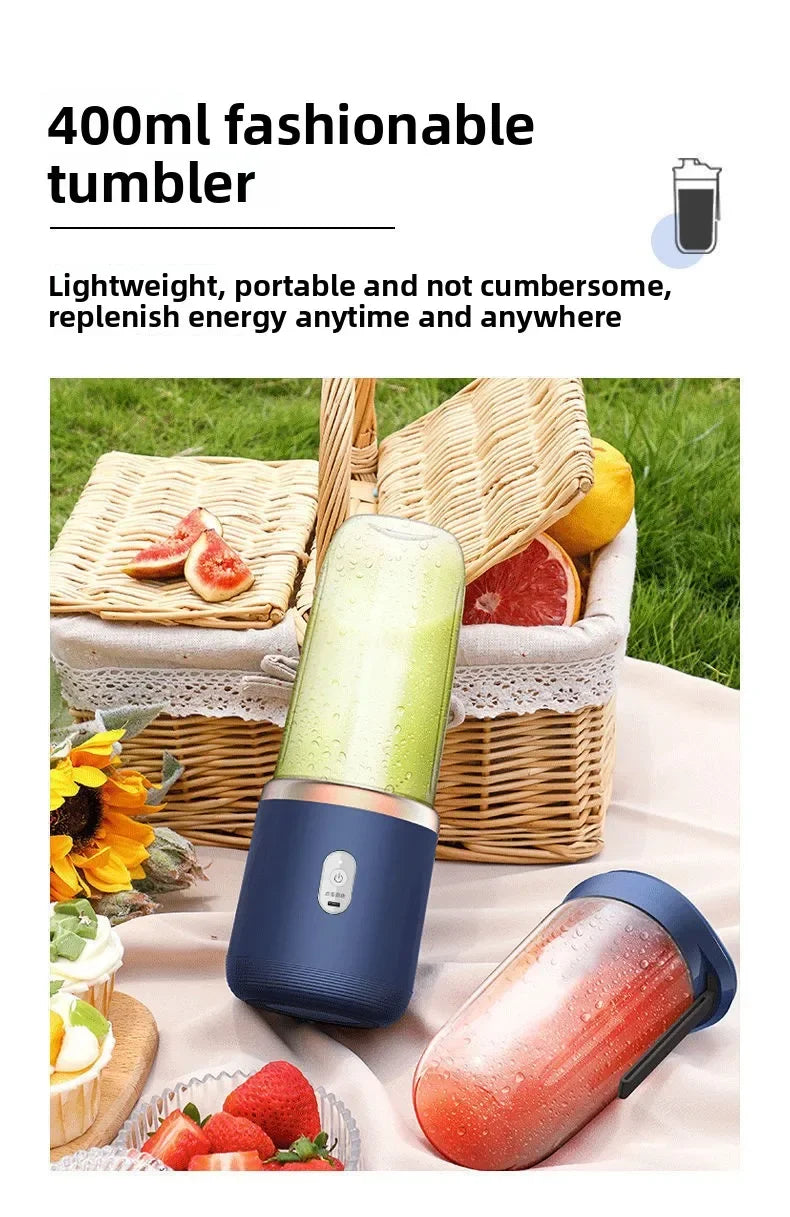 Portable USB Mini Blender – 6-Blade Personal Juicer Cup