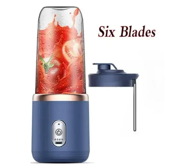 Portable USB Mini Blender – 6-Blade Personal Juicer Cup
