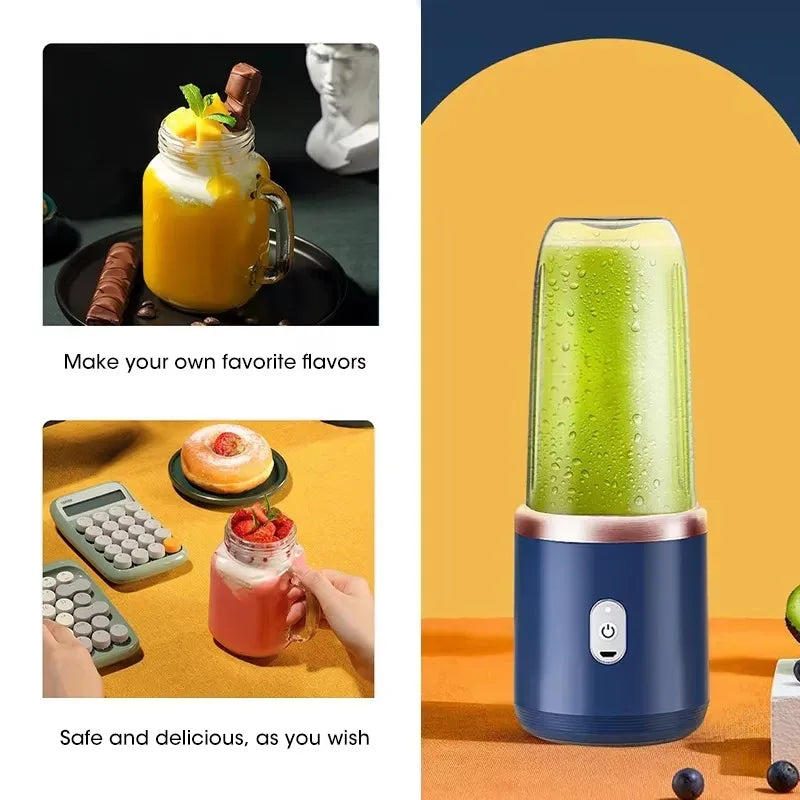 Portable USB Mini Blender – 6-Blade Personal Juicer Cup