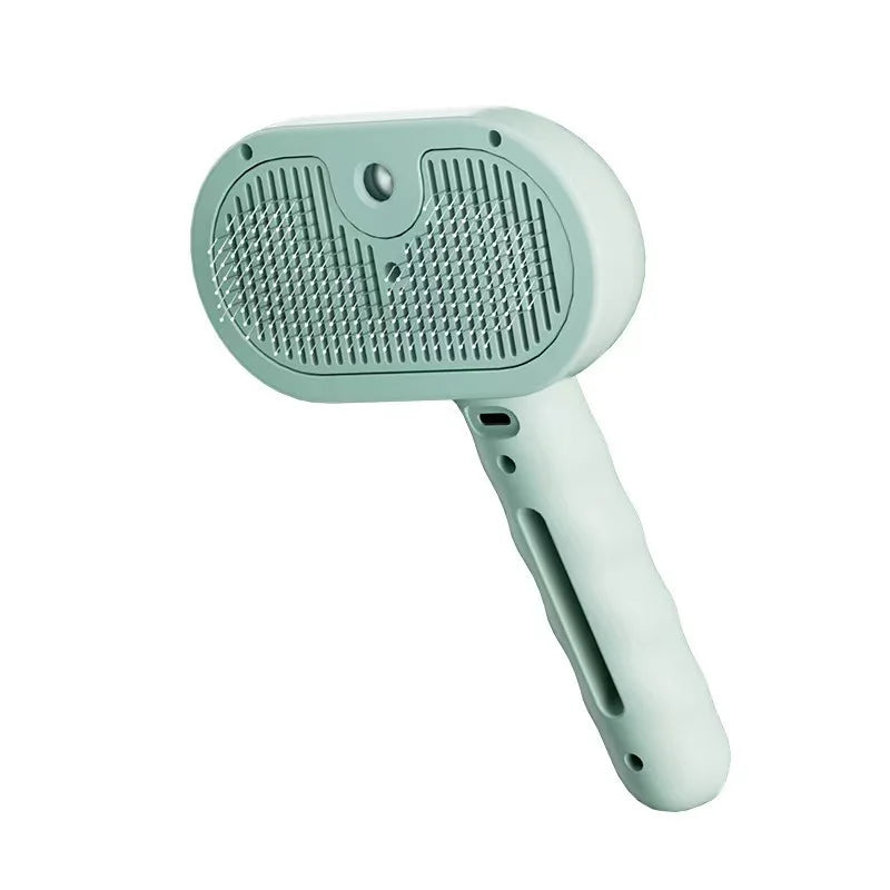 3-in-1 Dog Grooming Steamer Brush – Spray, Detangle & Deshed