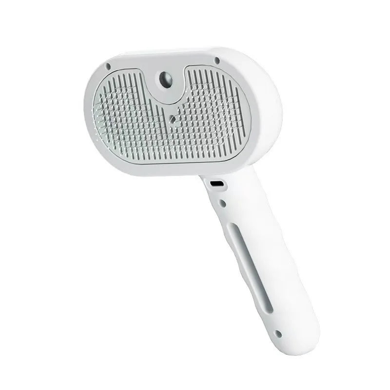3-in-1 Dog Grooming Steamer Brush – Spray, Detangle & Deshed