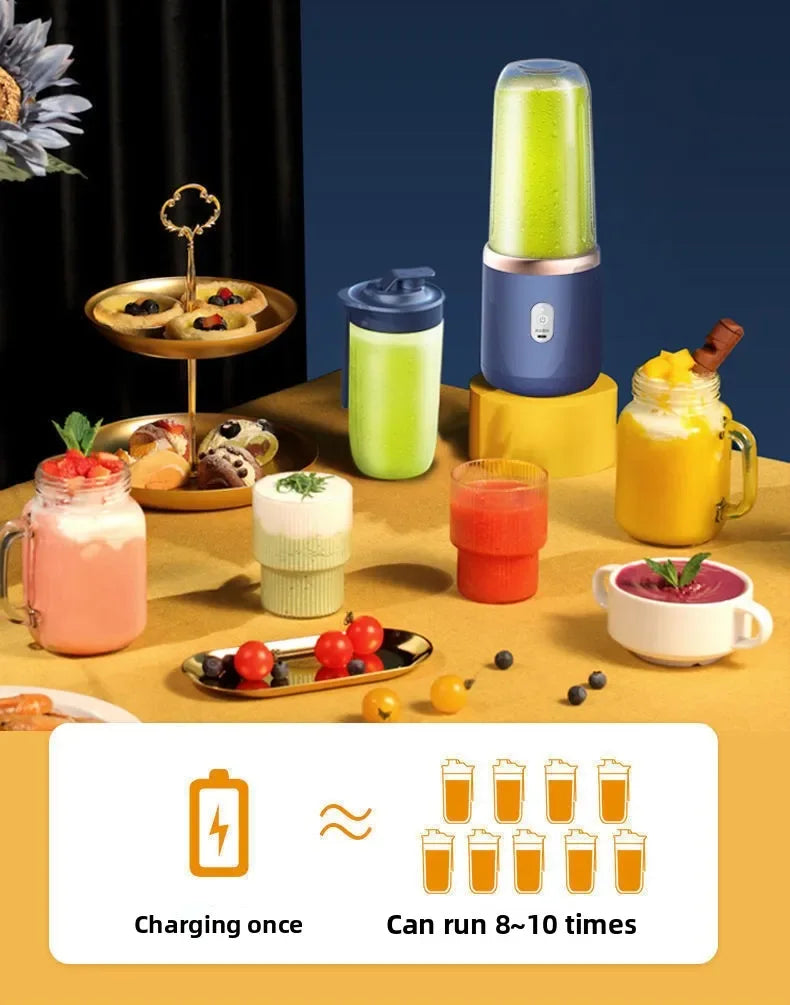 Portable USB Mini Blender – 6-Blade Personal Juicer Cup
