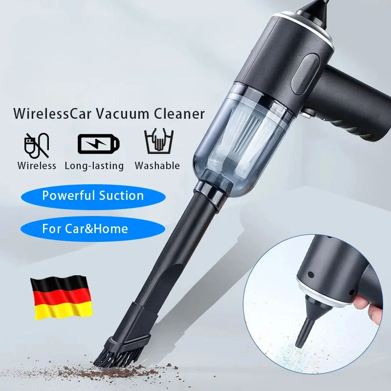 Cordless Mini Vacuum Cleaner – 9000Pa, Wet & Dry, USB Rechargeable